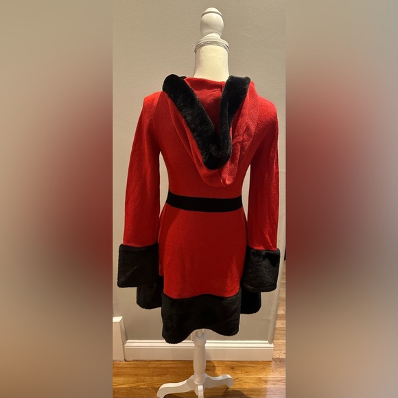Santa Hooded Sweater Dress - Picture 3 of 8